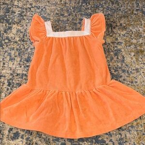 Janie and Jack Orange Ruffle Sleeve Terry Cover Up